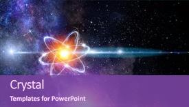  Presentation with electricity atom - Theme consisting of electricity - atom molecule abstract background and a violet colored foreground