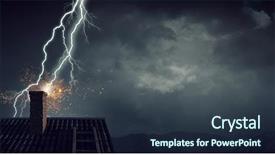  Presentation with electricity - PPT layouts having electricity - dramatic weather background mixed media background and a tawny brown colored foreground