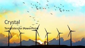  Presentation with energy - Amazing theme having electricity - energy and nature backdrop and a blonde colored foreground