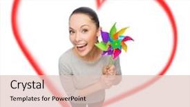  Presentation with ecology - Beautiful presentation featuring heart electricity - happiness and ecology concept backdrop and a lemonade colored foreground