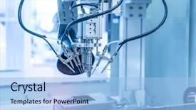  Presentation with soldering - Beautiful presentation theme featuring electricity - pcb board soldering iron tips backdrop and a light blue colored foreground