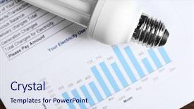  Presentation with energy savings - PPT theme consisting of electricity - saving money by using energy background and a sky blue colored foreground