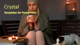  Presentation with house heating - Theme enhanced with electricity-and-heating-were-turned background and a  colored foreground