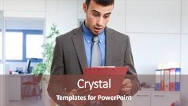  Presentation with document in clinical research - Amazing PPT layouts having electricity budget - shocked businessman reading a document backdrop and a  colored foreground