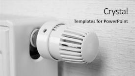  Presentation with temperature - Audience pleasing PPT layouts consisting of electricity crisis - temperature knob of heating radiator backdrop and a  colored foreground