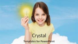  Presentation with light bulb - Amazing theme having electricity education and people concept backdrop and a lemonade colored foreground