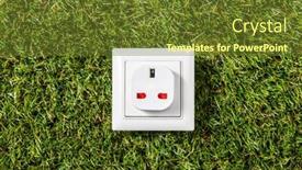  Presentation with energy power - Slide deck enhanced with electricity-energy-and-power-consumption background and a tawny brown colored foreground