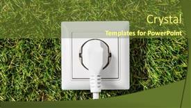  Presentation with power energy - PPT theme having electricity-energy-and-power-consumption background and a tawny brown colored foreground