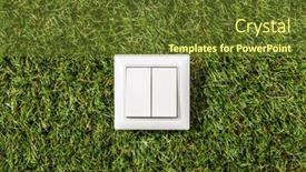  Presentation with power energy - Presentation design featuring electricity-energy-and-power-consumption background and a tawny brown colored foreground