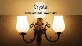  Presentation with electricity - Presentation theme enhanced with electricity home - lamp on the wall background and a yellow colored foreground