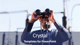  Presentation with electrical - Beautiful PPT theme featuring electricity management - african american electrical manager using backdrop and a ocean colored foreground