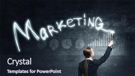  Presentation with pricing marketing - Cool new slide deck with electricity market - businesswoman in darkness drawing marketing backdrop and a wine colored foreground