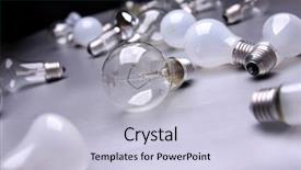  Presentation with light bulbs - Theme consisting of electricity market - light bulbs background and a lemonade colored foreground