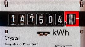  Presentation with electricity price - Presentation enhanced with electricity meter measures the electricity background and a light gray colored foreground