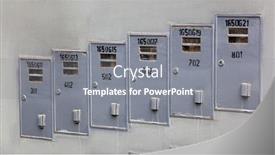  Presentation with electricity - Theme having electricity-meters-in-an-apartment background and a gray colored foreground