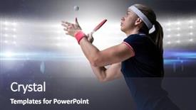  Presentation with table tennis - Amazing theme having  backdrop and a  colored foreground