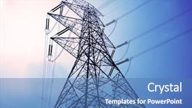  Presentation with cable - Amazing presentation having electricity pylons with long cable backdrop and a teal colored foreground