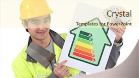  Presentation with energy - Amazing PPT theme having electricity save bill - energy saving backdrop and a cream colored foreground