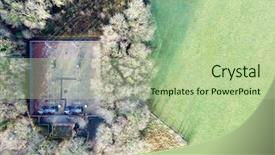  Presentation with power lines - Theme featuring substations - electricity substation power lines rural background and a mint green colored foreground