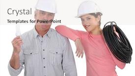  Presentation with electricity - Beautiful PPT theme featuring electricity training backdrop and a lemonade colored foreground