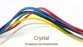  Presentation with ethernet - Presentation theme with electricity wire - set of brightly coloured ethernet background and a cream colored foreground