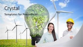  Presentation with team working together - PPT theme with electricty energy theams - casual architecture team working together background and a  colored foreground