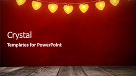  Presentation with hanging light standout - Audience pleasing presentation theme consisting of electricty energy theams - hanging lights in heart shapes backdrop and a black colored foreground