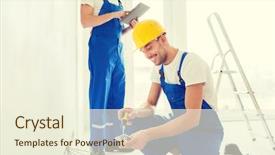  Presentation with electricity - Presentation consisting of electricty theams - building renovation technology electricity background and a cream colored foreground