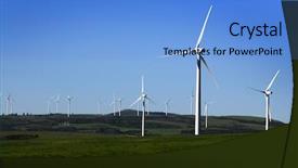  Presentation with green power - Beautiful PPT layouts featuring electrification - windmill for wind power backdrop and a  colored foreground