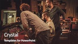  Presentation with industrial engineer - Beautiful theme featuring electro industrial - sound engineer and musicians working backdrop and a  colored foreground