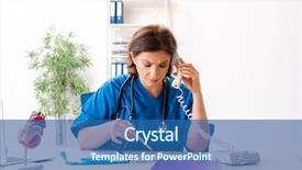  Presentation with cardiologist - Amazing theme having electrocardiogram - female doctor cardiologist working backdrop and a ocean colored foreground