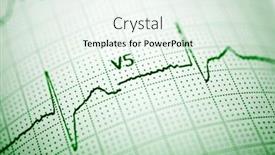  Presentation with heart pulse - Slide deck featuring electrocardiogram-showing-the-pulse background and a sky blue colored foreground