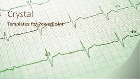  Presentation with heart pulse - Presentation design having electrocardiogram-showing-the-pulse background and a cream colored foreground