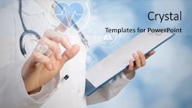  Presentation with life - Colorful slides enhanced with electrocardiograma - new technologies for life backdrop and a  colored foreground