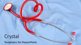  Presentation with blue - Beautiful presentation featuring electrocardiography - stethoscope on blue background backdrop and a light blue colored foreground