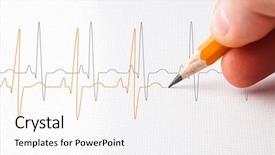  Presentation with heart beats - Presentation design having electrocardiography - two lines of heart beats background and a white colored foreground