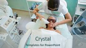  Presentation with hair spa - Beautiful theme featuring electrolysis - laser hair removal backdrop and a lemonade colored foreground