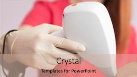  Presentation with laser - Beautiful slide set featuring electrolysis - man receiving laser epilation backdrop and a soft green colored foreground