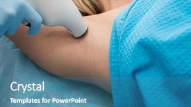  Presentation with medical procedure simulation - Colorful PPT layouts enhanced with electrolysis - procedure against hyperhidrosis backdrop and a teal colored foreground