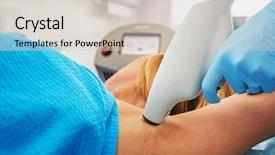  Presentation with compliance policy procedure conformity obedience - Cool new theme with electrolysis - procedure for armpit against hyperhidrosis backdrop and a  colored foreground