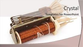  Presentation with electromagnetic - Presentation theme consisting of electromagnetic relay background and a  colored foreground