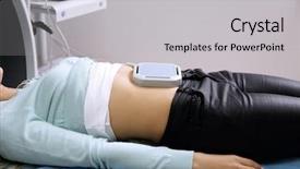  Presentation with electromagnetic - Slides enhanced with electromagnetic waves - magnetic therapy for young female background and a light gray colored foreground