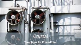  Presentation with outdoors - Colorful theme enhanced with electromotor - fans outdoors on a metal backdrop and a gray colored foreground