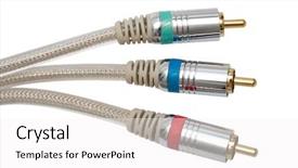  Presentation with video background - Theme consisting of electronic appliances - component video cable background and a white colored foreground