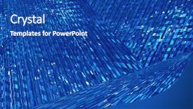  Presentation with blue tech - PPT theme with digital high tech blue abstract background and a ocean colored foreground