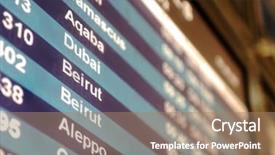  Presentation with departure board - Amazing slide deck having electronic business - airport arrivals departure board backdrop and a coral colored foreground