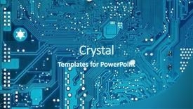  Presentation with bussiness - PPT theme consisting of electronic bussiness - back side of a computer background and a ocean colored foreground