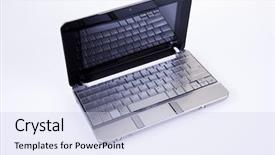  Presentation with bussiness - Colorful slide deck enhanced with electronic bussiness - business attribute computer backdrop and a  colored foreground