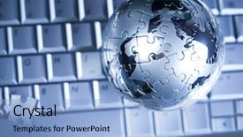  Presentation with bussiness - Presentation design enhanced with electronic bussiness - chrome background and a light blue colored foreground