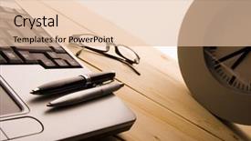  Presentation with bussiness - Amazing slides having electronic bussiness - laptop ballpoint backdrop and a  colored foreground